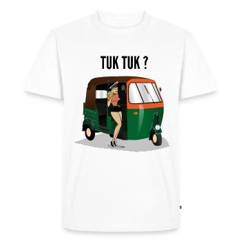 Tuk Tuk Driver / Cadeau / Idée cadeau - T-shirt Premium bio Homme - blanc - Devant - Nico (187cm)