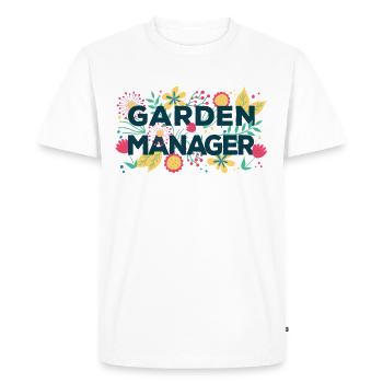 Garden Manager for the boss in the garden a gift - Men's Premium Organic T-Shirt - white - Front - Nico (187cm)