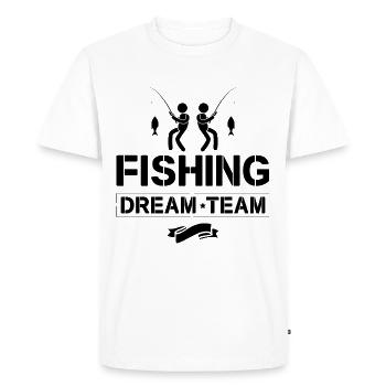 Équipe de rêve de pêche - T-shirt Premium bio Homme - blanc - Devant - Nico (187cm)