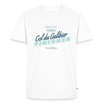 Galibier Finisher - Men's Premium Organic T-Shirt - white - Front - Nico (187cm)