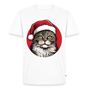 Cats Christmas - Men's Premium Organic T-Shirt - white - Front - Nico (187cm)