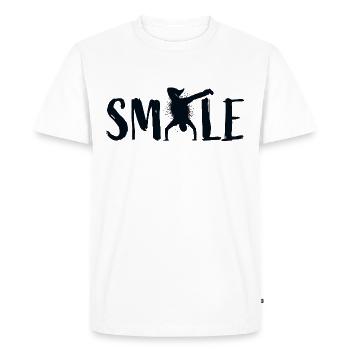 Smile - Dance Breakdance Hip Hop Street Dance Dance - Men's Premium Organic T-Shirt - white - Front - Nico (187cm)