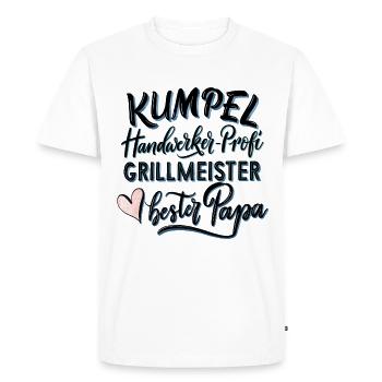 Dad, buddy, artisan and grill master - Men's Premium Organic T-Shirt - white - Front - Nico (187cm)