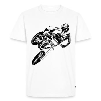 Enduro Hors-route - T-shirt Premium bio Homme - blanc - Devant - Nico (187cm)