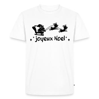 Joyeux noel. Bonne année. Cadeau de noël Christmas - T-shirt Premium bio Homme - blanc - Devant - Nico (187cm)