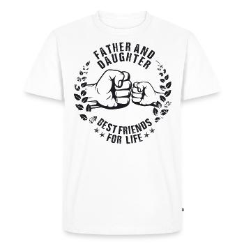 Vater und Tochter Beste Freunde fürs Leben - Men's Premium Organic T-Shirt - white - Front - Nico (187cm)