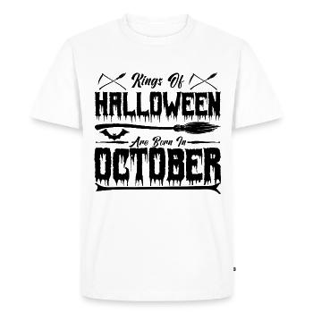 the kings of Halloween were born in October0 - Men's Premium Organic T-Shirt - white - Front - Nico (187cm)