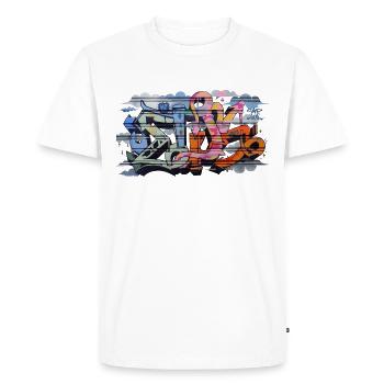 ETIK YZ - T-shirt Premium bio Homme - blanc - Devant - Nico (187cm)