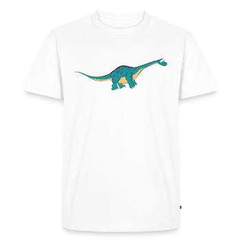 diplodocus - T-shirt Premium bio Homme - blanc - Devant - Nico (187cm)