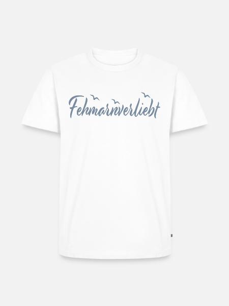 Fehmarnverliebt - Männer Premium Bio T-Shirt - Weiß