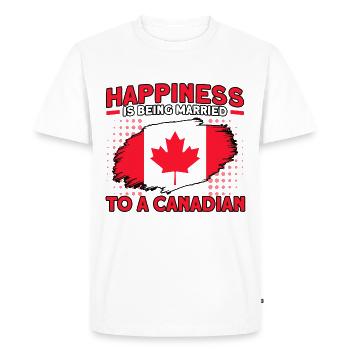 Drapeau canadien Cadeau racines canadiennes - T-shirt Premium bio Homme - blanc - Devant - Nico (187cm)