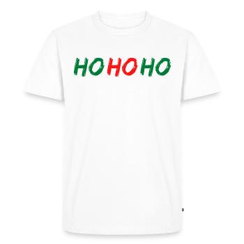 HO HO HO - T-shirt Premium bio Homme - blanc - Devant - Nico (187cm)