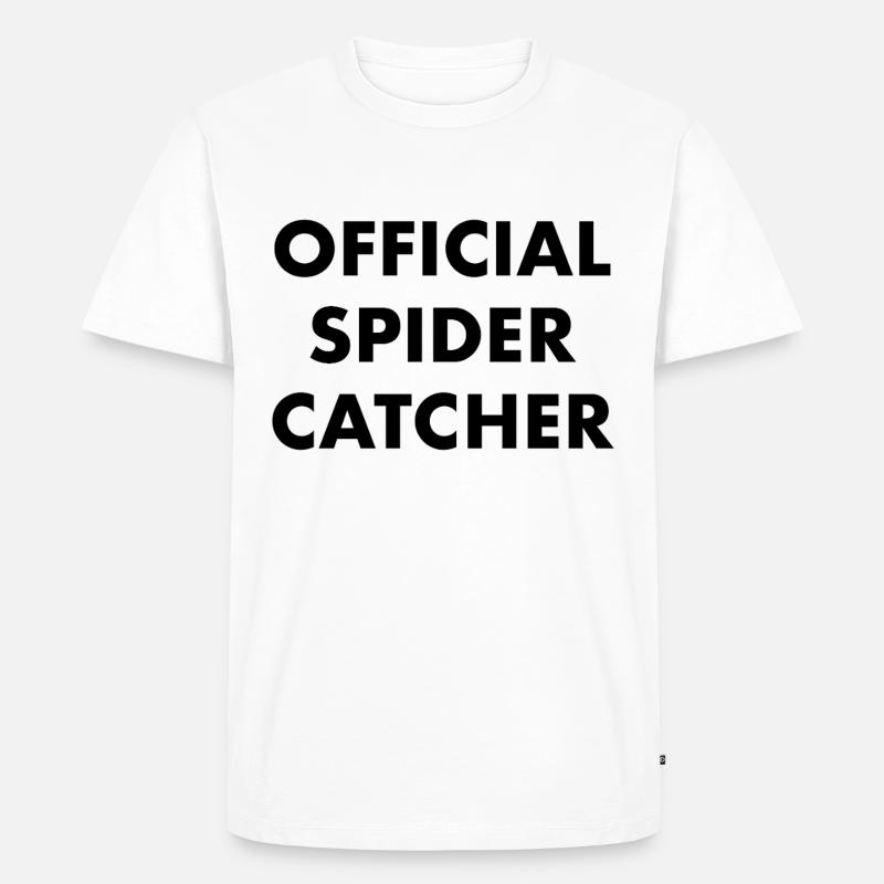 Offizieller Spinnenfänger - Männer Premium Bio T-Shirt - Weiß