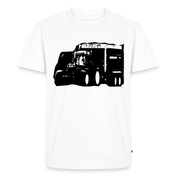 1455 Chariot de chargement - T-shirt Premium bio Homme - blanc - Devant - Nico (187cm)