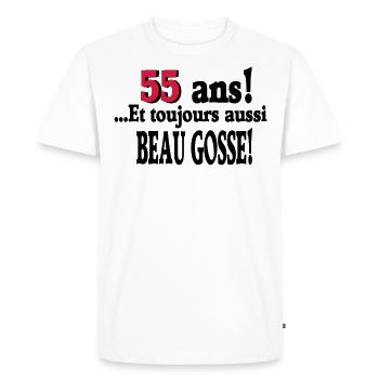55 years / birthday 55 years / man 55 years - Men's Premium Organic T-Shirt - white - Front - Nico (187cm)