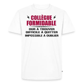 Formidable Colleague Hard to Find - Men's Premium Organic T-Shirt - white - Front - Nico (187cm)