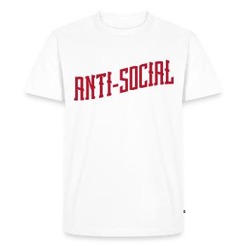 Anti social - T-shirt Premium bio Homme - blanc - Devant - Nico (187cm)