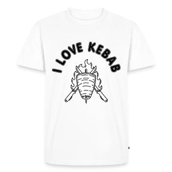 J’adore le Kebab - T-shirt Premium bio Homme - blanc - Devant - Nico (187cm)