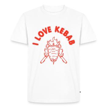 J’adore le Kebab - T-shirt Premium bio Homme - blanc - Devant - Nico (187cm)