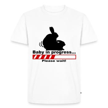 Baby in progress please wait - T-shirt Premium bio Homme - blanc - Devant - Nico (187cm)