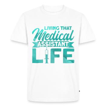 Medical School Medical Assistant Assis - Men's Premium Organic T-Shirt - white - Front - Nico (187cm)