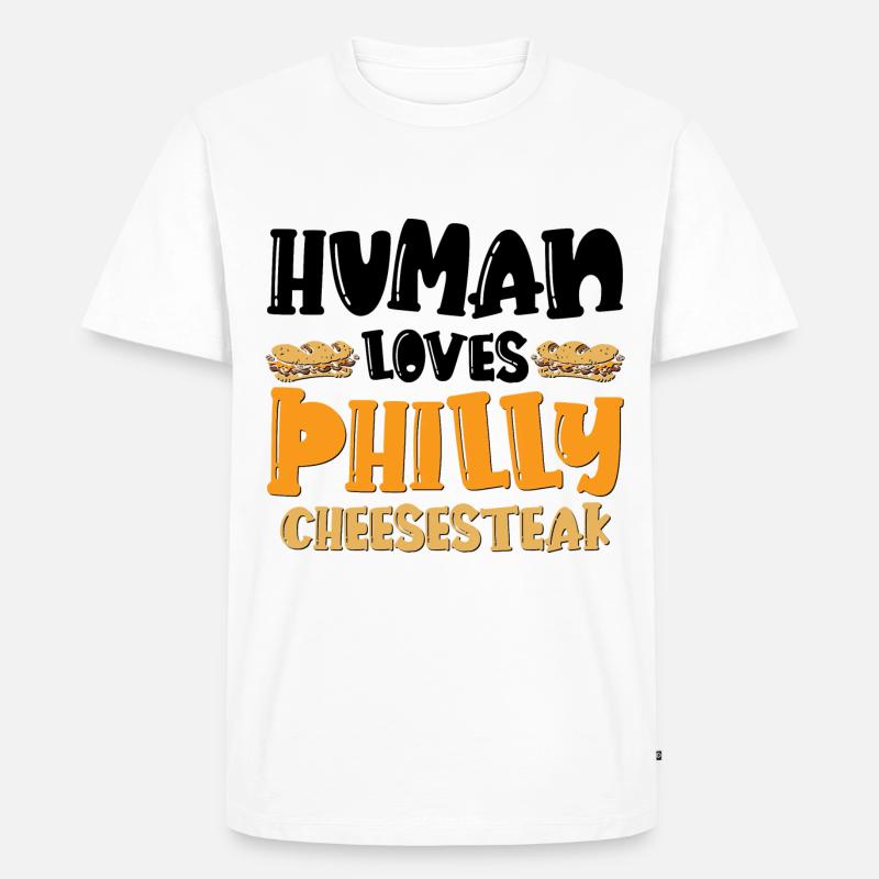 Philly Breakfast Sandwich - Männer Premium Bio T-Shirt - Weiß