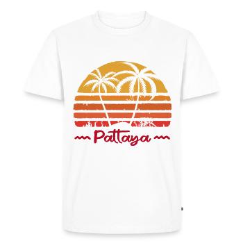 Pattaya City Thailand Asia Travel Party. - T-shirt Premium bio Homme - blanc - Devant - Nico (187cm)