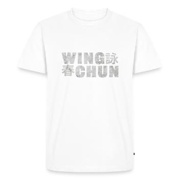 Wing Chun Sigle chinois - T-shirt Premium bio Homme - blanc - Devant - Nico (187cm)