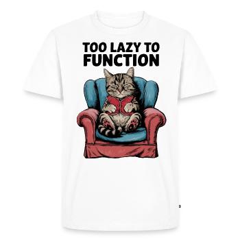 Chat paresseux trop paresseux pour fonctionner Conception d’humour drôle - T-shirt Premium bio Homme - blanc - Devant - Nico (187cm)