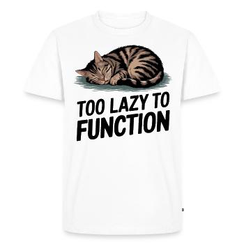 Chat paresseux trop paresseux pour fonctionner Art de l’humour drôle - T-shirt Premium bio Homme - blanc - Devant - Nico (187cm)
