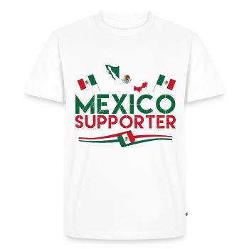 fan de Mexico supporter. Supporter de Mexique. - T-shirt Premium bio Homme - blanc - Devant - Nico (187cm)