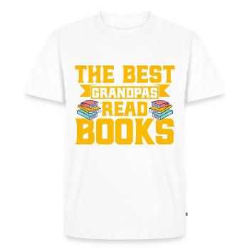 The best grandfathers read books Read the book - Men's Premium Organic T-Shirt - white - Front - Nico (187cm)