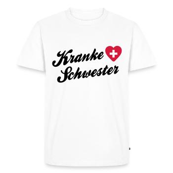 sœur malade - infirmière - Carnaval - T-shirt Premium bio Homme - blanc - Devant - Nico (187cm)