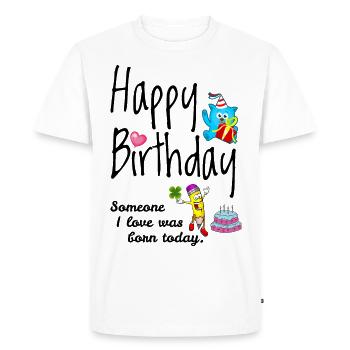 Happy Birthday to Someone Special - Men's Premium Organic T-Shirt - white - Front - Nico (187cm)