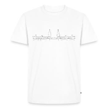 Berlin Friedrichshain Bridge I Cadeau Berliner - T-shirt Premium bio Homme - blanc - Devant - Nico (187cm)