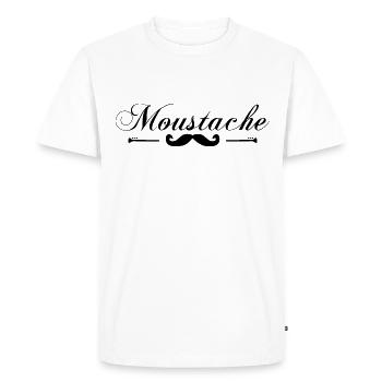moustache, Idée cadeau d'élégance. - T-shirt Premium bio Homme - blanc - Devant - Nico (187cm)