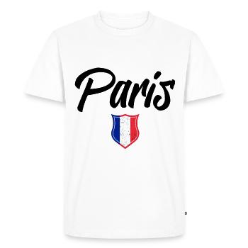 PARIS - T-shirt Premium bio Homme - blanc - Devant - Nico (187cm)