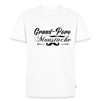 grand-père moustache, Idée cadeau d'élégance. - T-shirt Premium bio Homme - blanc - Devant - Nico (187cm)