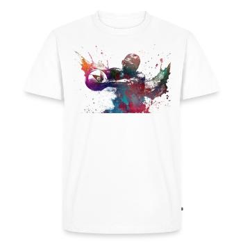 #sport #waterpolo de sports de water-polo - T-shirt Premium bio Homme - blanc - Devant - Nico (187cm)