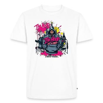 La capuche est en moi - T-shirt Premium bio Homme - blanc - Devant - Nico (187cm)