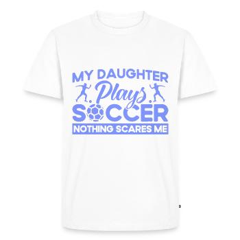 Cadeau de football de fan de sport de mère - T-shirt Premium bio Homme - blanc - Devant - Nico (187cm)
