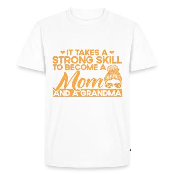 Il faut une compétence solide : mère et grand-mère - T-shirt Premium bio Homme - blanc - Devant - Nico (187cm)