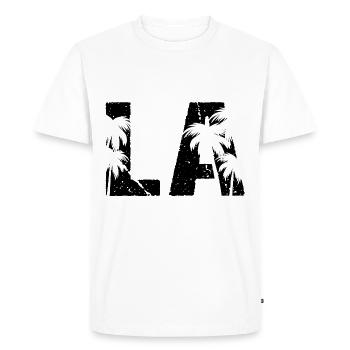 Palmiers de Los Angeles LA - T-shirt Premium bio Homme - blanc - Devant - Nico (187cm)