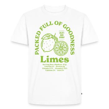 Limes Nutritionnel - T-shirt Premium bio Homme - blanc - Devant - Nico (187cm)
