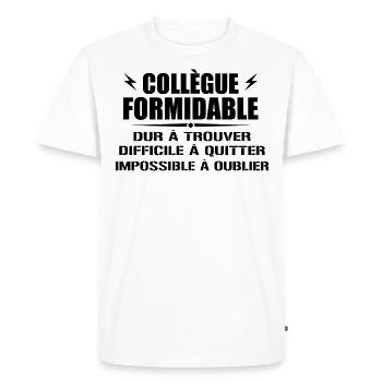Formidable Colleague Hard to Find - Men's Premium Organic T-Shirt - white - Front - Nico (187cm)
