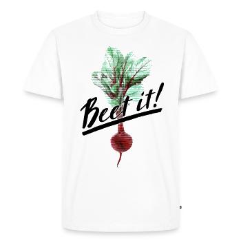 Beet it! - Men's Premium Organic T-Shirt - white - Front - Nico (187cm)