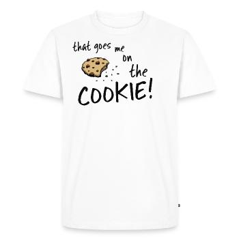 that's me on the biscuit cookie monster dinglish - Men's Premium Organic T-Shirt - white - Front - Nico (187cm)