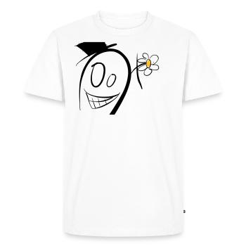 Mâle fou - T-shirt Premium bio Homme - blanc - Devant - Nico (187cm)