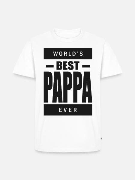 Bester Pappa überhaupt - Männer Premium Bio T-Shirt - Weiß