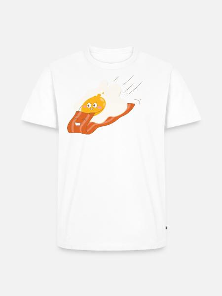 egg and bacon are flying - Men's Premium Organic T-Shirt - white